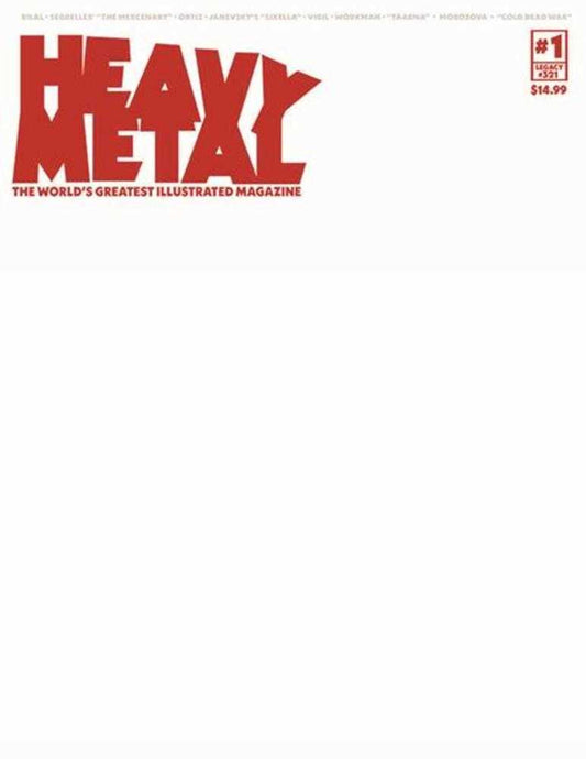 Heavy Metal Magazine #1 Cover F Blank Sketch Variant (Mature)