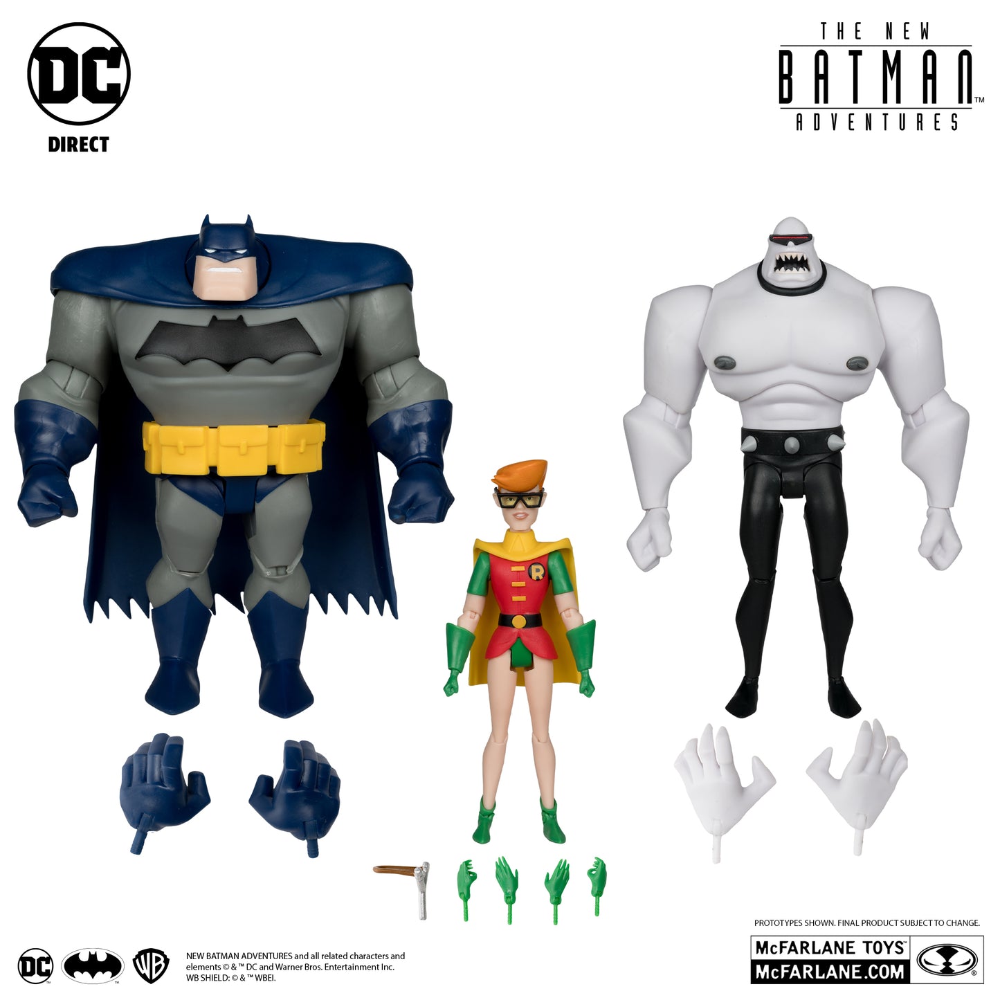 The New Batman Adventures Batman Mutant Leader & Robin 3pk (Legends of The Dark Knight) Gold Label