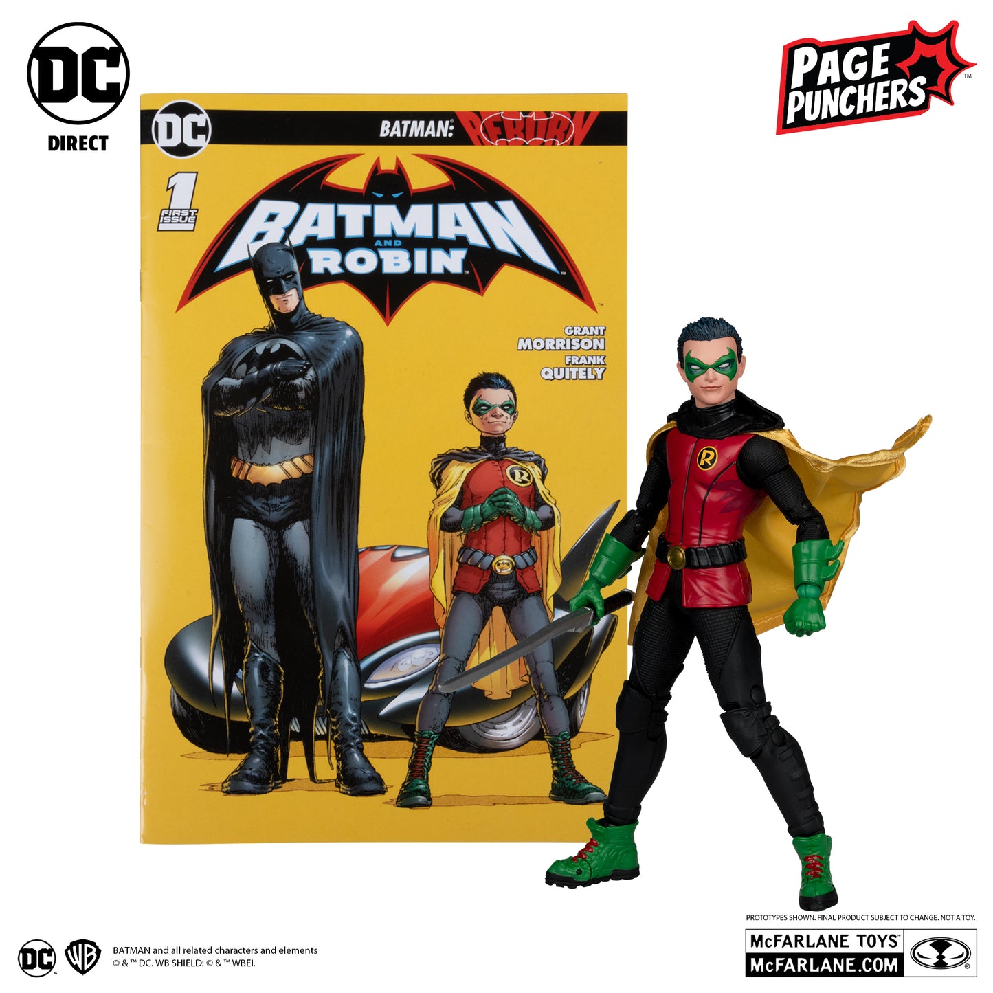 Robin (Batman: Reborn) 7in Figure with Comic (Page Punchers)