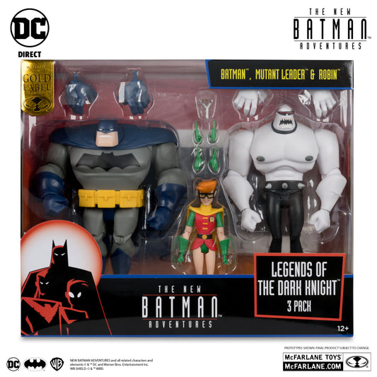 The New Batman Adventures Batman Mutant Leader & Robin 3pk (Legends of The Dark Knight) Gold Label